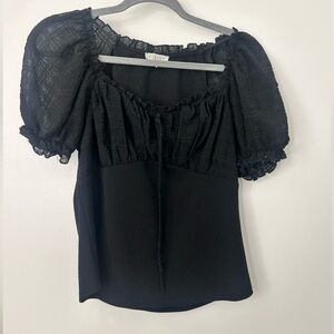 Black Status puff sleeve top